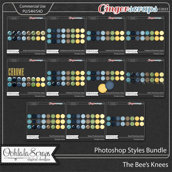 The Bees Knees CU Photoshop Styles Bundle