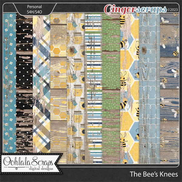 The Bees Knees Worn Wood Papers