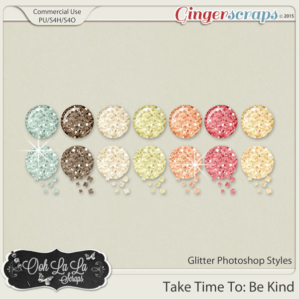 Take Time To Be Kind Glitter Photoshop Styles