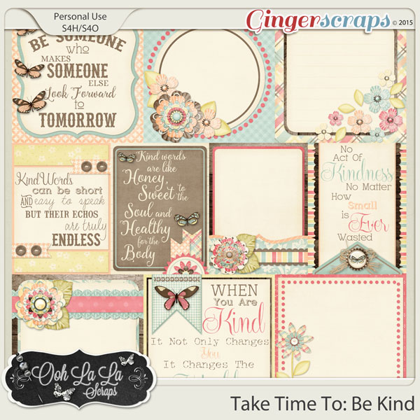 Take Time To Be Kind Journal and Pocket Scrapbooking Cards 