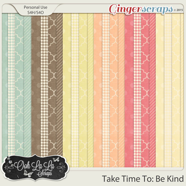 Take Time To Be Kind Pattern Papers