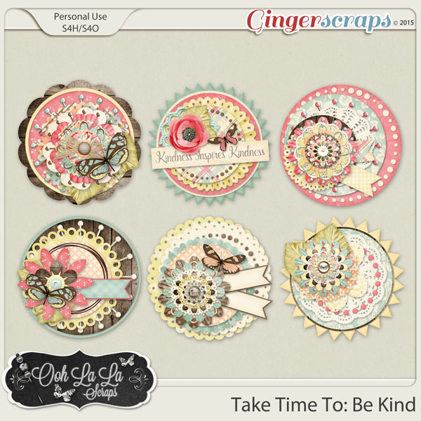Take Time To Be Kind Cluster Seals