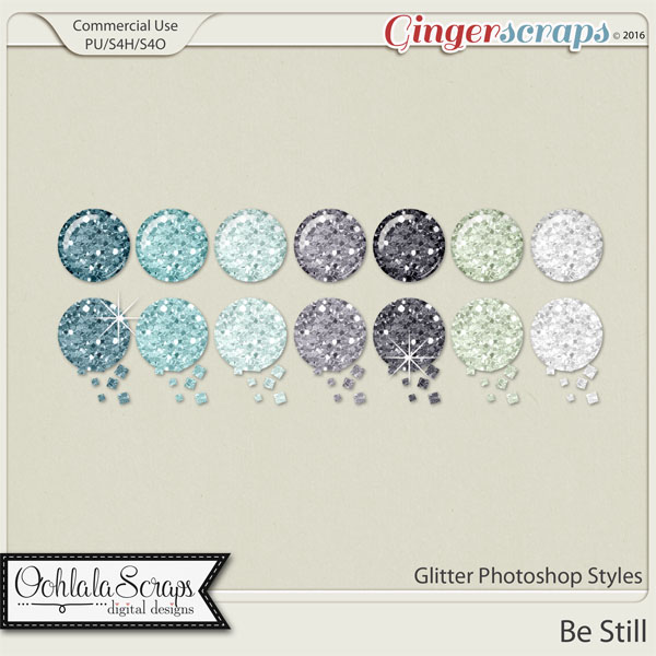 Be Still Glitter CU Photoshop Styles