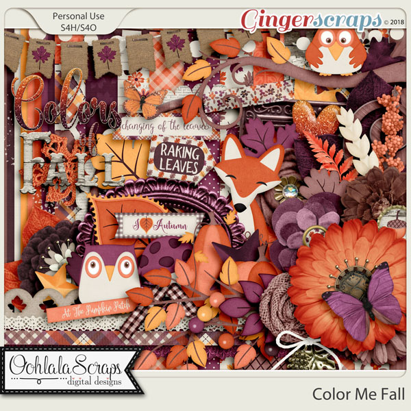 Color Me Fall Digital Scrapbook Kit