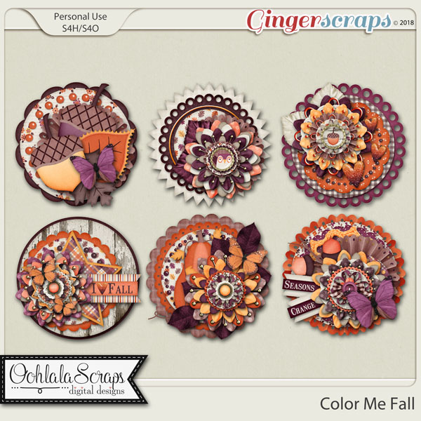 Color Me Fall Cluster Seals
