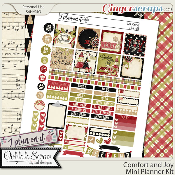 Comfort and Joy Planner Stickers Mini Kit