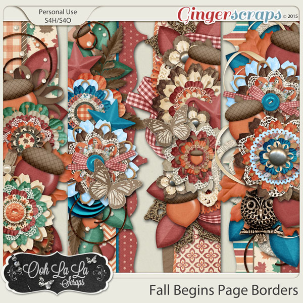 Fall Begins Page Borders