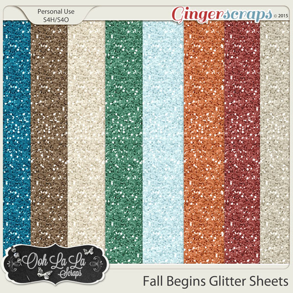 Fall Begins Glitter Sheets