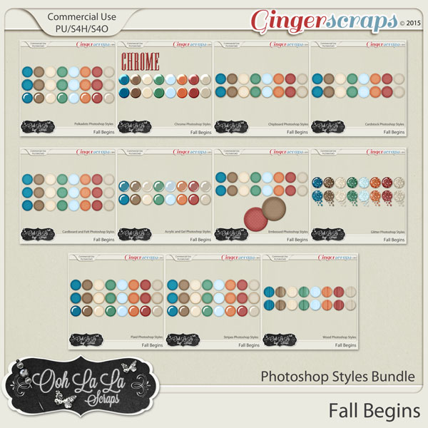 Fall Begins CU Photoshop Styles Bundle