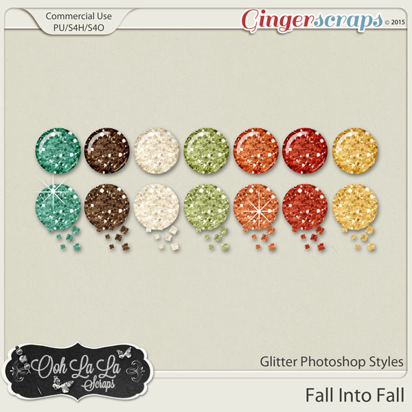 Fall Into Fall Glitter CU Photoshop Styles