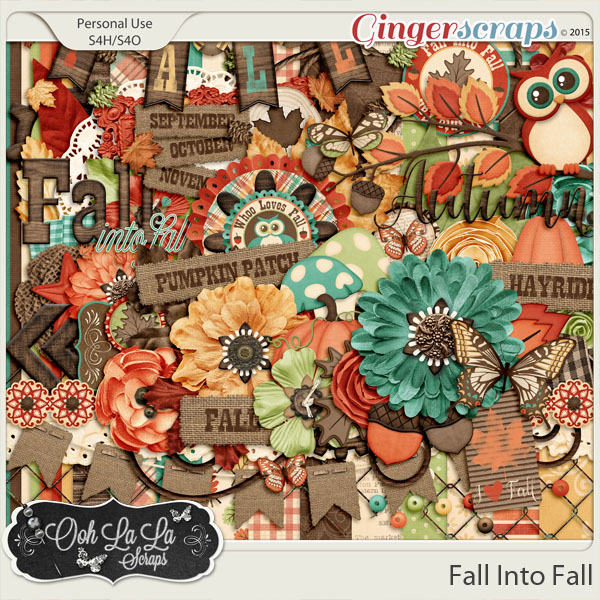 Fall Into Fall Digital Scrapbooking Kit