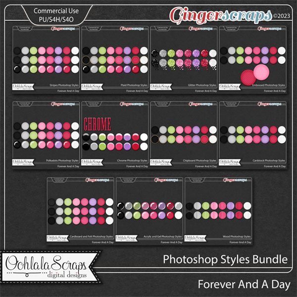 Forever And A Day CU Photoshop Styles Bundle