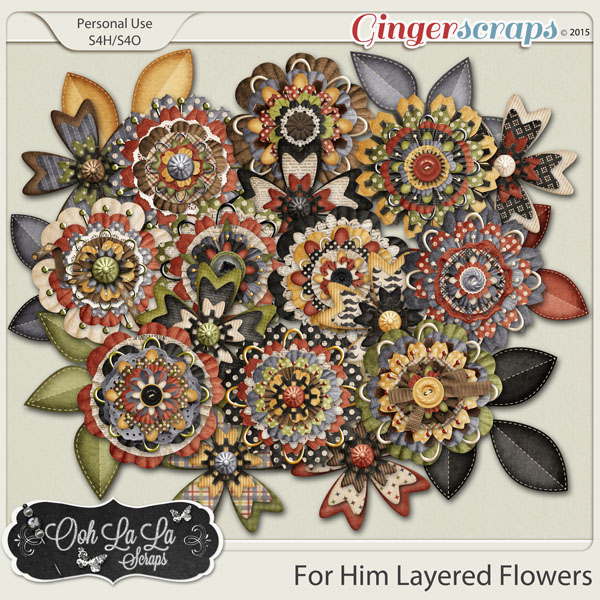 For Him Layered Flowers