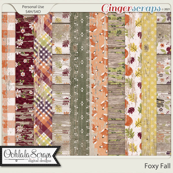 Foxy Fall Worn Wood Papers