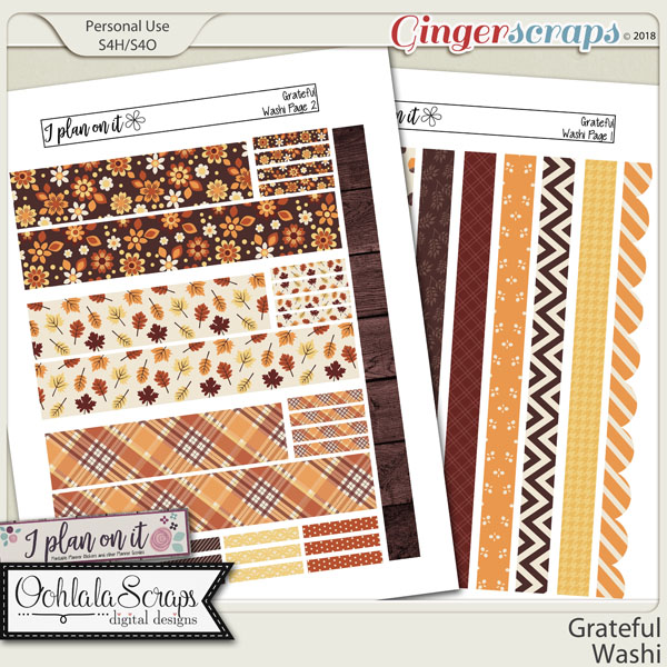 Grateful Planner Washi