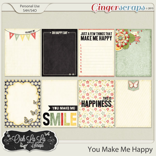 You Make Me Happy Journal and Pocket Scrapbooking Cards