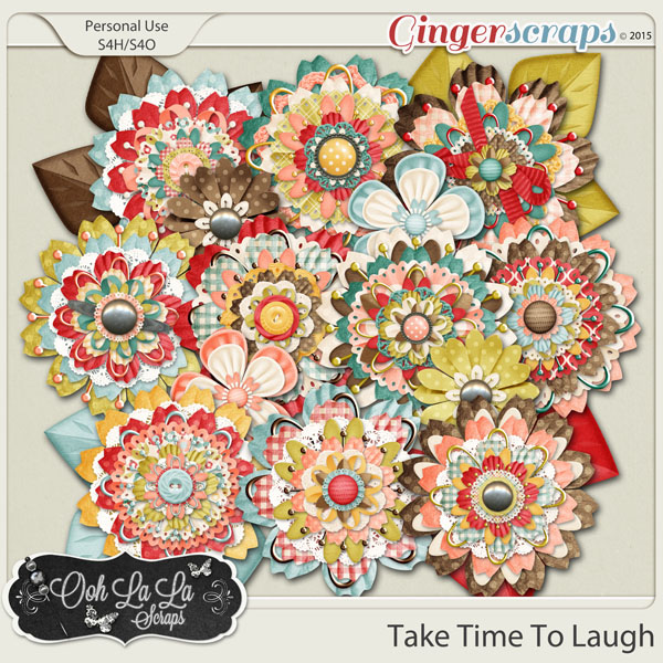 Take Time To Laugh Layered Flowers