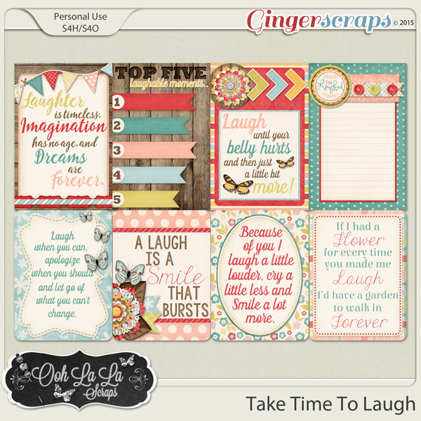 Take Time To Laugh Journal and Pocket Scrapbooking Cards