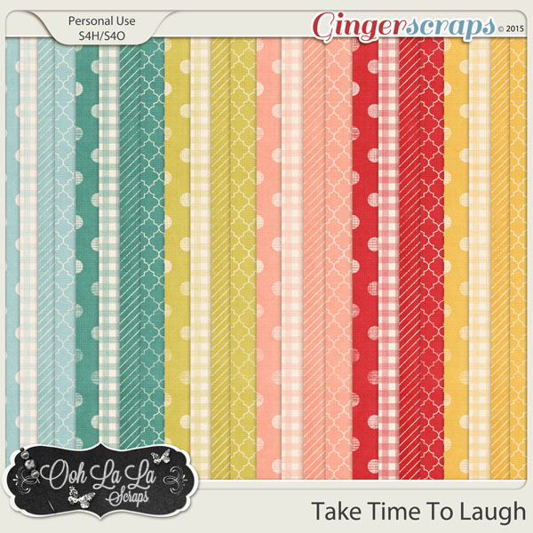 Take Time To Laugh Pattern Papers 