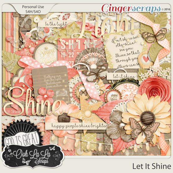 Let It Shine Digital Scrapbooking Kit