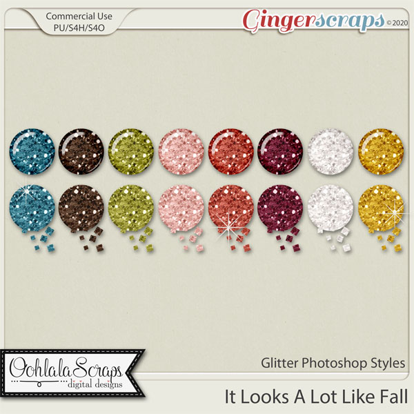 It Looks A Lot Like Fall Glitter CU Photoshop Styles