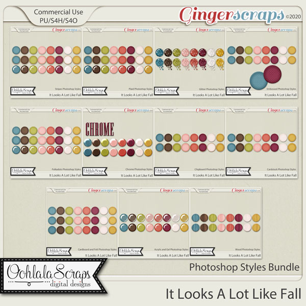 It Looks A Lot Like Fall CU Photoshop Styles Bundle