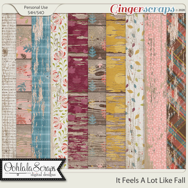 It Looks A Lot Like Fall Worn Wood Papers