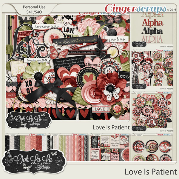 Love Is Patient Digital Scrapbooking Bundle