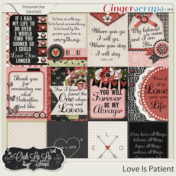 Love Is Patient Journal and Pocket Scrap Cards
