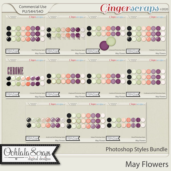 May Flowers CU Photoshop Styles Bundle