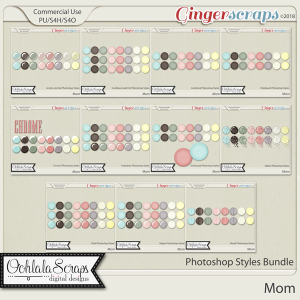 Mom CU Photoshop Styles Bundle