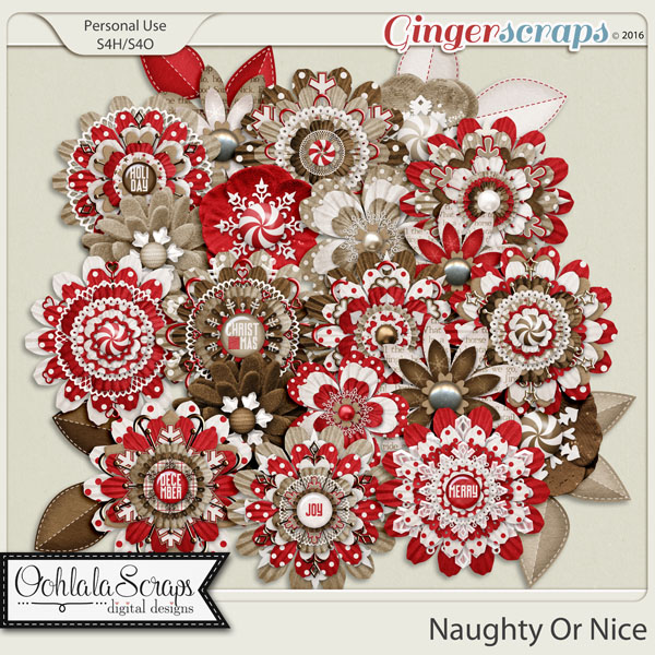 Naughty Or Nice Layered Flowers