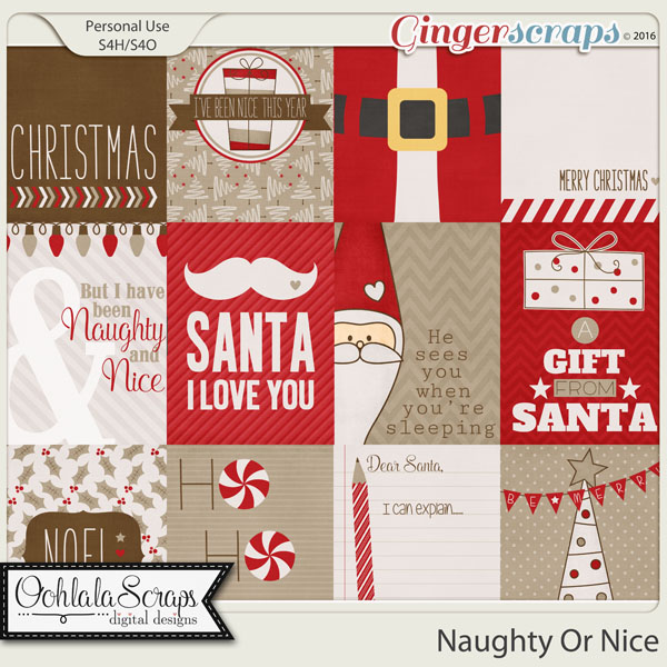 Naughty Or Nice Journal and Pocket Scrap Cards