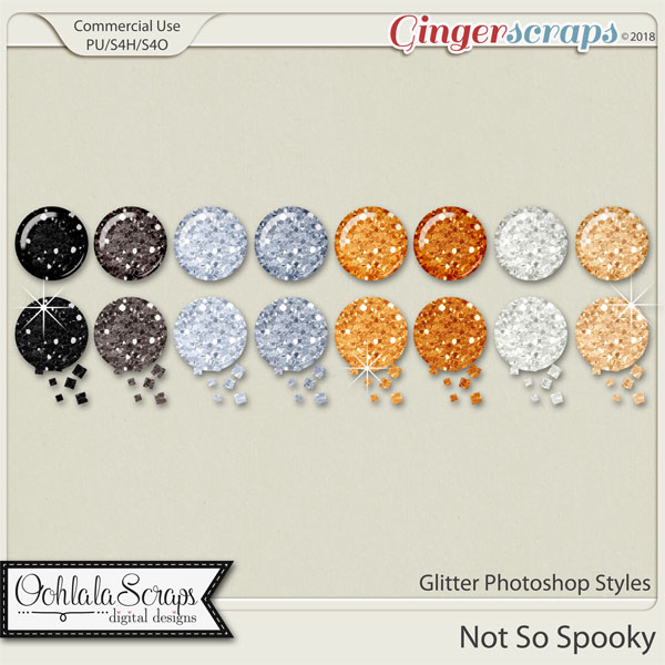 Not So Spooky Glitter CU Photoshop Styles