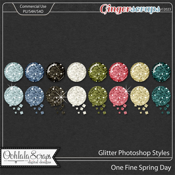 One Fine Spring Day Glitter CU Photoshop Styles  