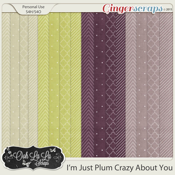 I'm Just Plum Crazy About You Pattern Papers