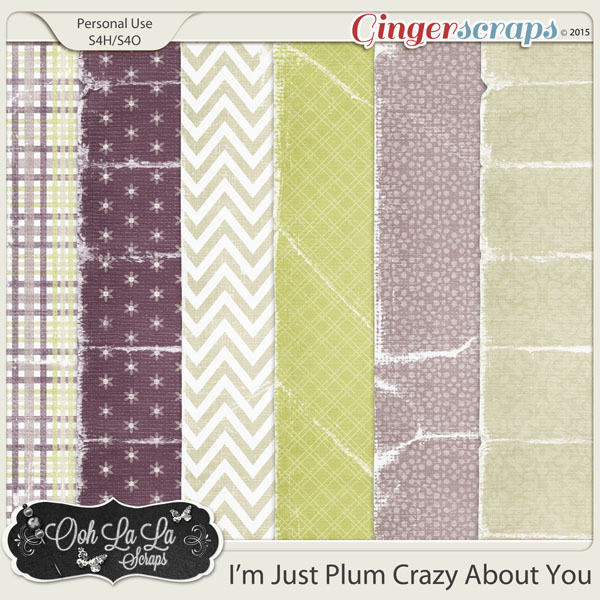 I'm Just Plum Crazy About You Worn Papers