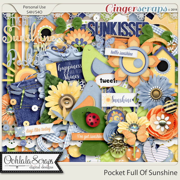 Pocket Full Of Sunshine Digital Scrapbook Kit
