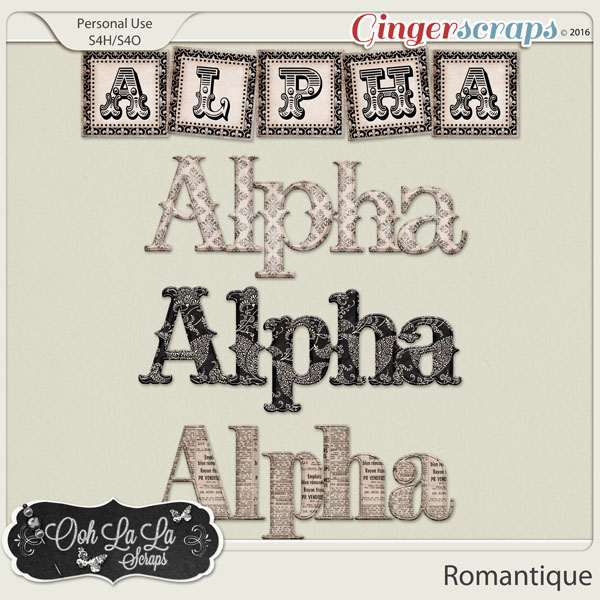 Romantique Alphabets