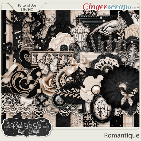 Romantique Digital Scrapbooking Kit