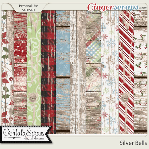Silver Bells Worn Wood Papers