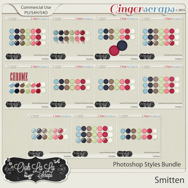 Smitten CU Photoshop Styles Bundle