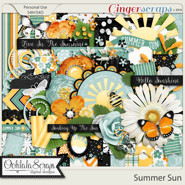 Summer Sun Digital Scrapbooking Kit