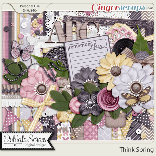 Think Spring Digital Scrapbook Kit