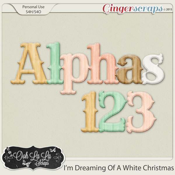 I'm Dreaming Of A White Christmas Alphabets