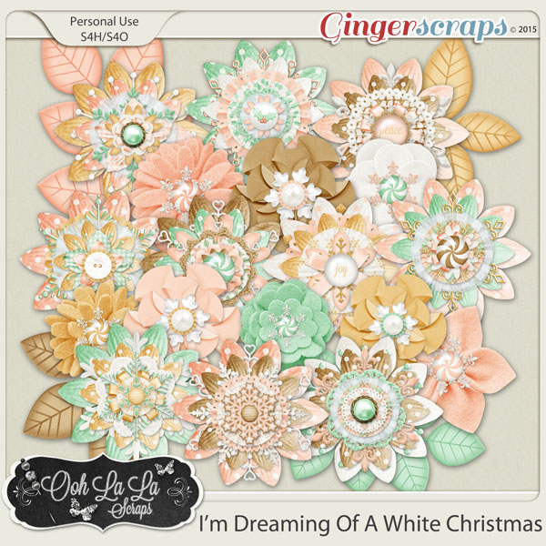 I'm Dreaming Of A White Christmas Layered Flowers