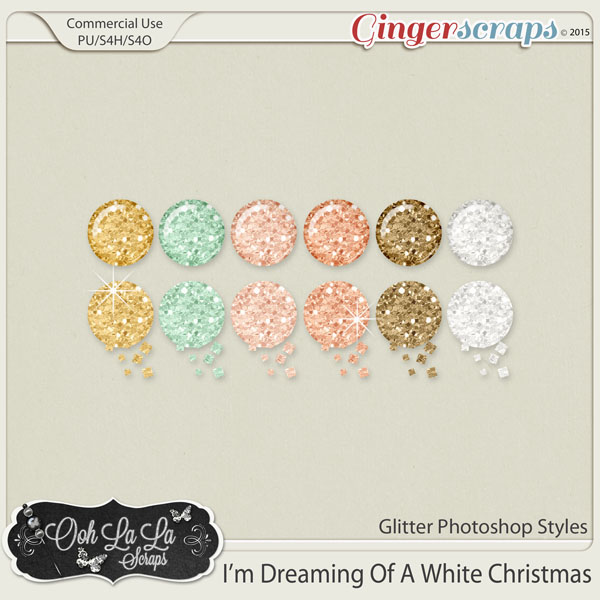 I'm Dreaming Of A White Christmas CU Glitter Photoshop Styles