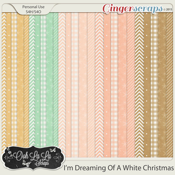 I'm Dreaming Of A White Christmas Pattern Papers