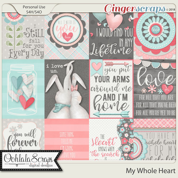 My Whole Heart Pocket Scrap Cards