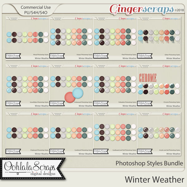 Winter Weather CU Photoshop Styles Bundle